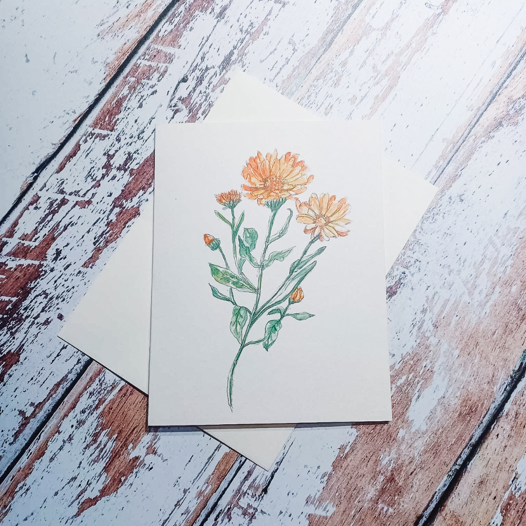 Greeting Card: Calendula