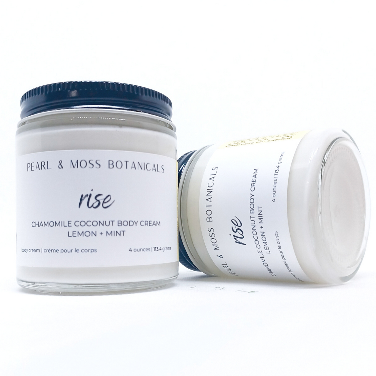 RISE: Bright and energizing, RISE is a blend of peppermint and lemongrass essential oils. Light and smooth, the Chamomile Coconut Body Cream is softening and conditioning for the skin, with extra soothing effects from chamomile extract. Rich and luxurious, tucuma and babassu butter shine in this body cream, bringing a velvety smooth finish to your skin, while providing delicious hydration to your skin, courtesy of coconut water.