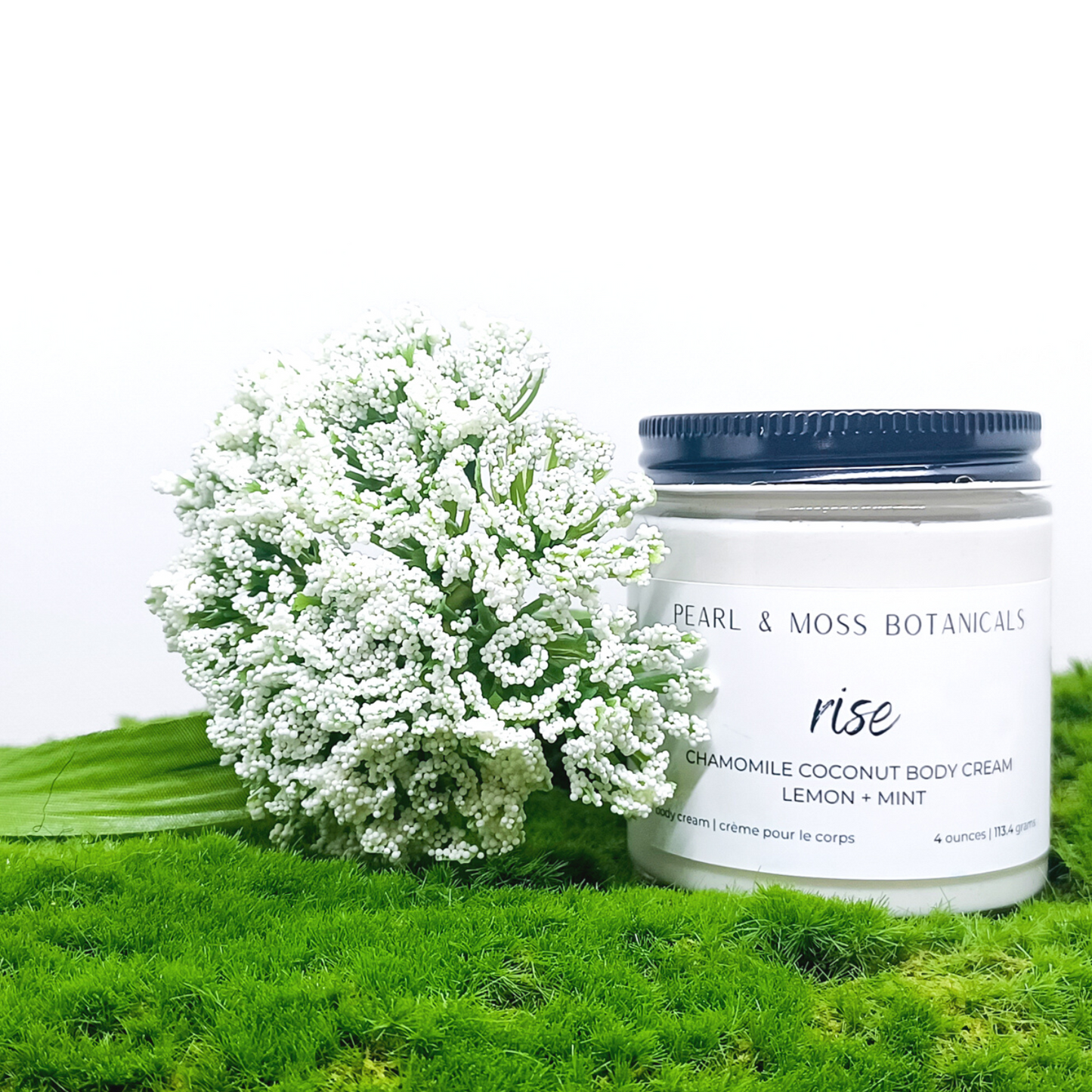RISE: Bright and energizing, RISE is a blend of peppermint and lemongrass essential oils. Light and smooth, the Chamomile Coconut Body Cream is softening and conditioning for the skin, with extra soothing effects from chamomile extract. Rich and luxurious, tucuma and babassu butter shine in this body cream, bringing a velvety smooth finish to your skin, while providing delicious hydration to your skin, courtesy of coconut water.