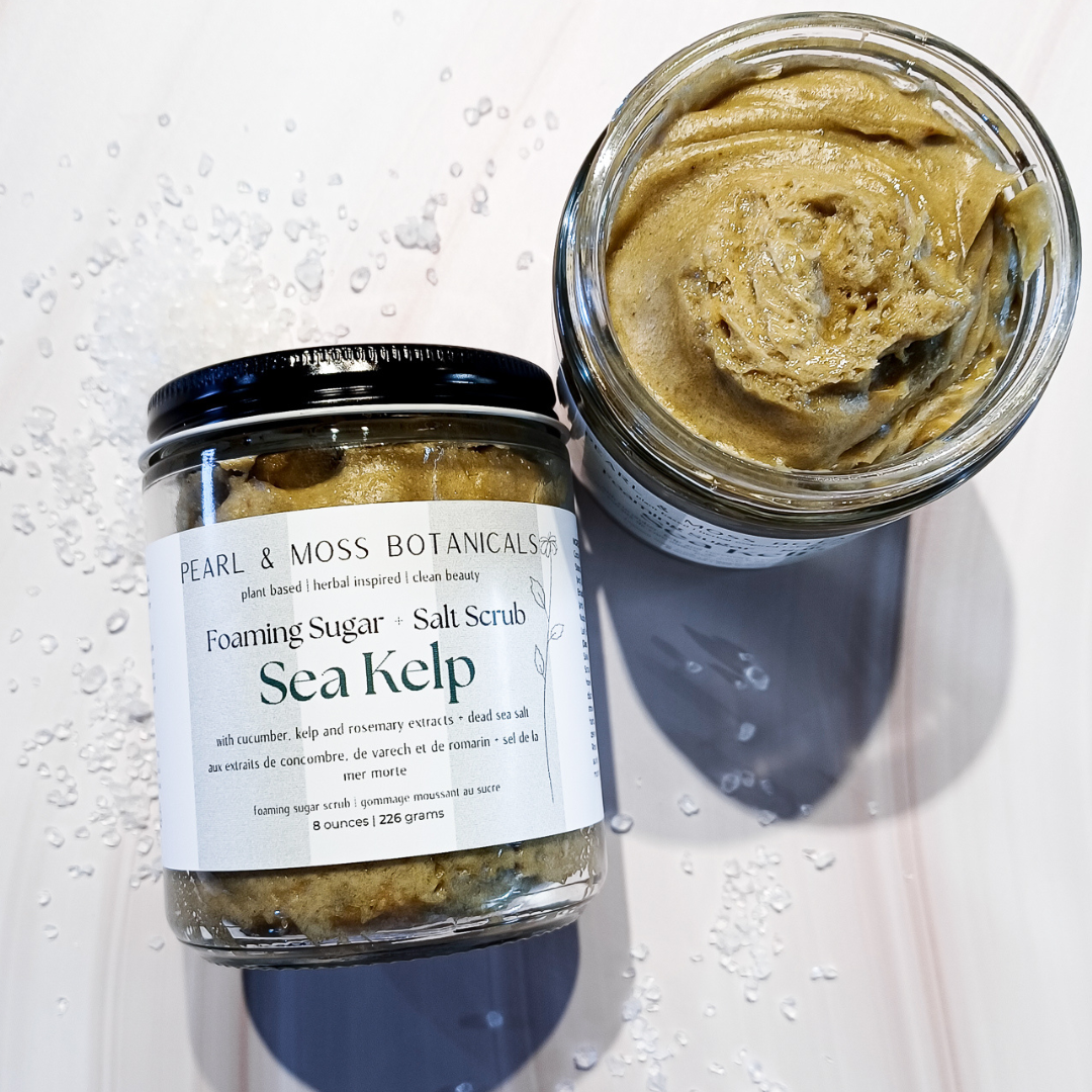 Foaming Sugar Scrub: Sea Kelp + Dead Sea Salt