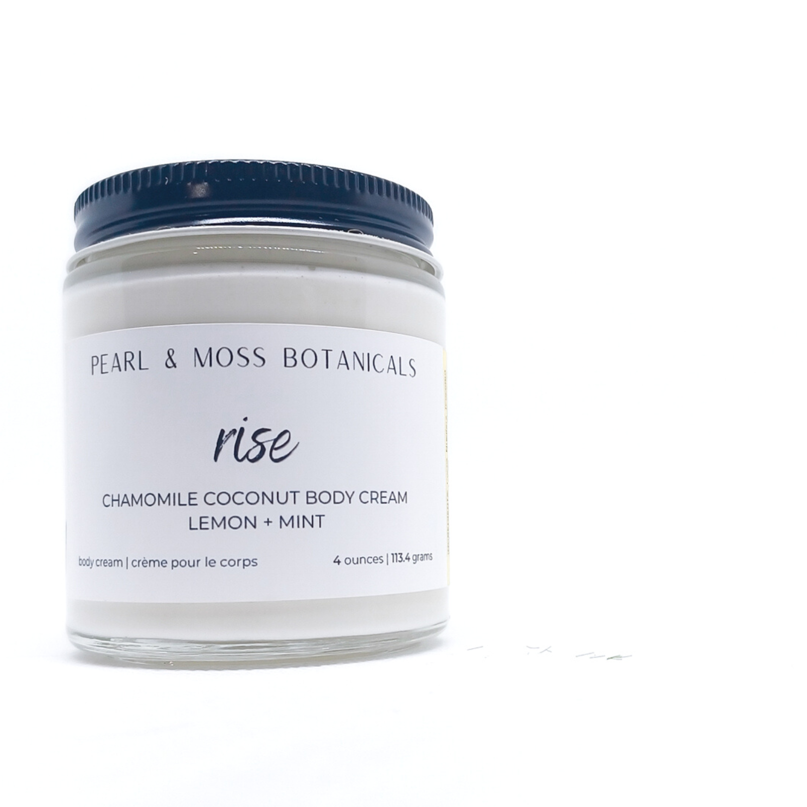 RISE: Bright and energizing, RISE is a blend of peppermint and lemongrass essential oils.  Light and smooth, the Chamomile Coconut Body Cream is softening and conditioning for the skin, with extra soothing effects from chamomile extract. Rich and luxurious, tucuma and babassu butter shine in this body cream, bringing a velvety smooth finish to your skin, while providing delicious hydration to your skin, courtesy of coconut water.