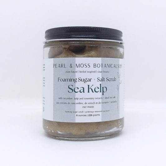 Foaming Sugar Scrub: Sea Kelp + Dead Sea Salt