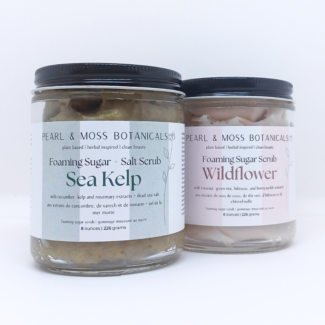 Foaming Sugar Scrub: Sea Kelp + Dead Sea Salt