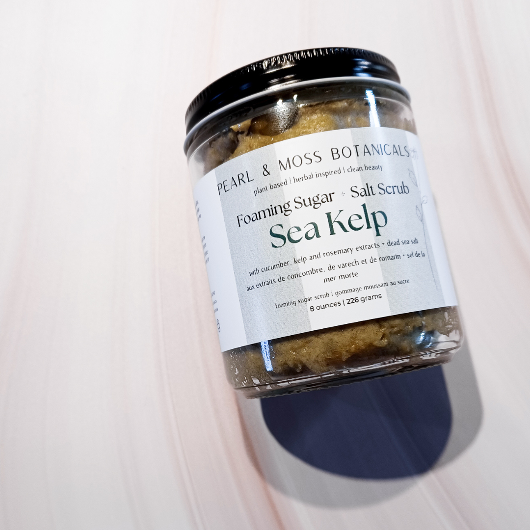 Foaming Sugar Scrub: Sea Kelp + Dead Sea Salt