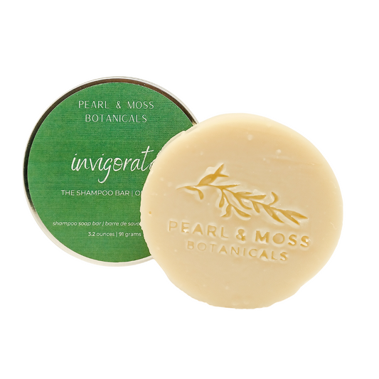 Pearl & Moss SHAMPOO Bars contain a blend of coconut, olive and sweet almond oils, castor oil, and coconut milk to produce a sudsy, smooth lather. Infused with hair-happy herbs, and pumped up with panthenol, the SHAMPOO Bar smooths, softens and conditions hair, while assisting with dry scalp, oil build-ups and maintaining healthy hair follicles.
